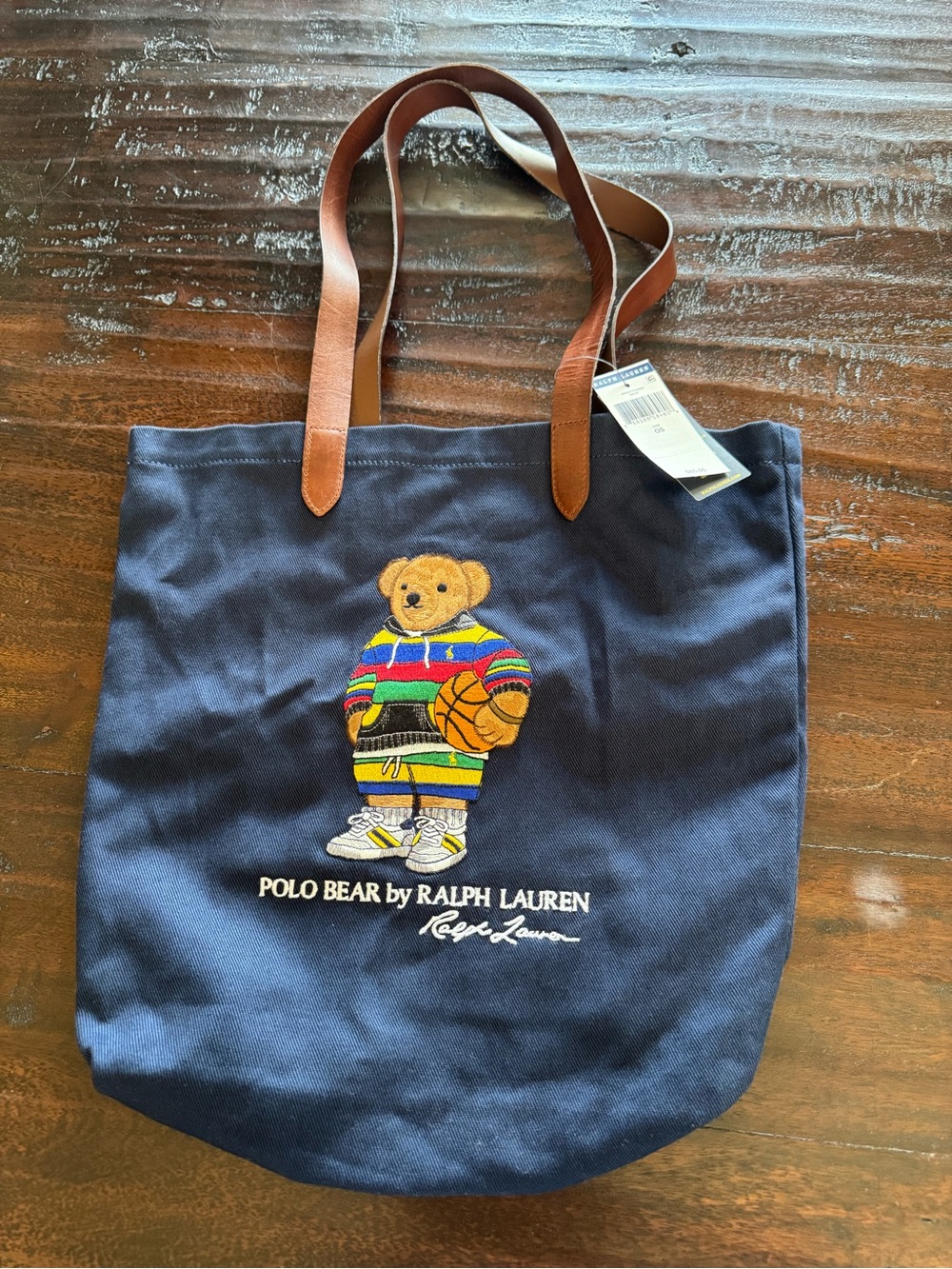 New with tags, Ralph Lauren Polo Bear Basketball Signature Tote 🐻